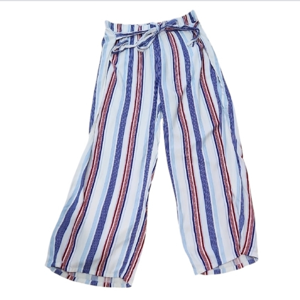 Rogue Collection Striped Wide-Leg Beach Palazzo Pants